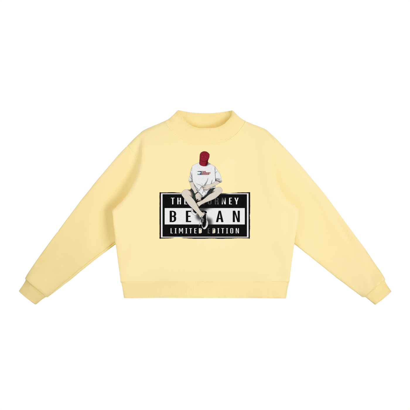Essential Fleece Mock-Neck Crew Sweatshirt