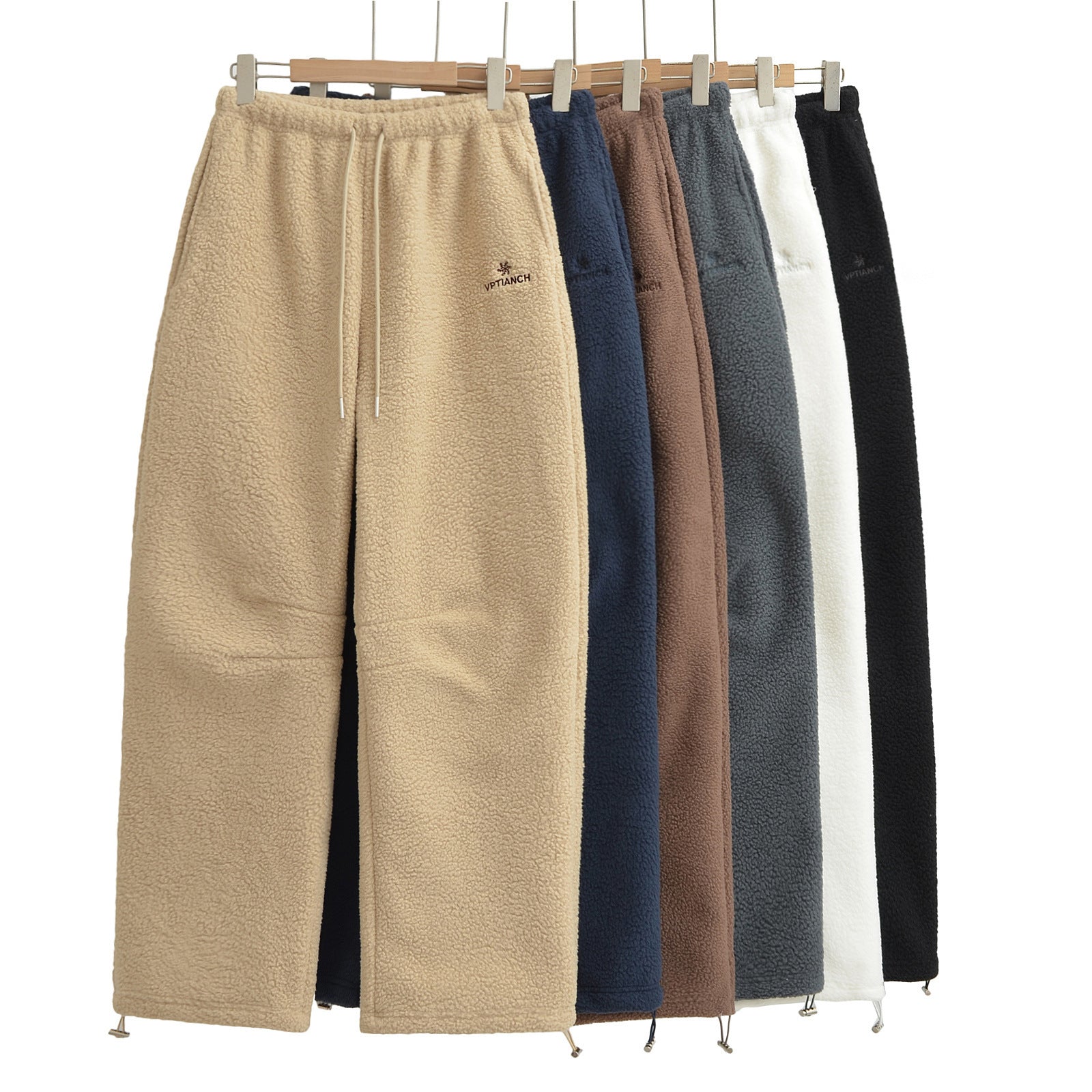 Shake fleece embroidered banana pants for women