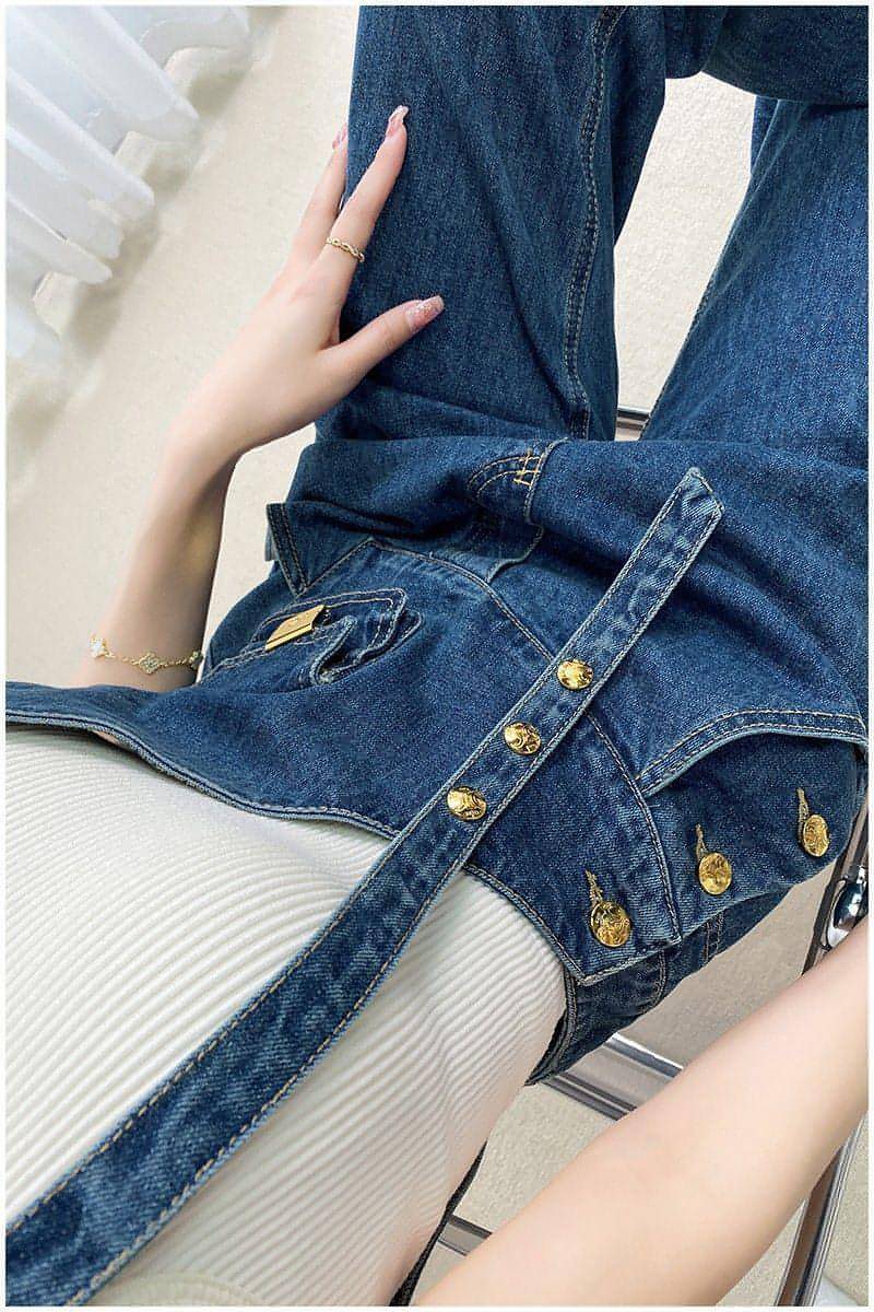 DenimCharm™ – Utility Strap Suspender Jeans