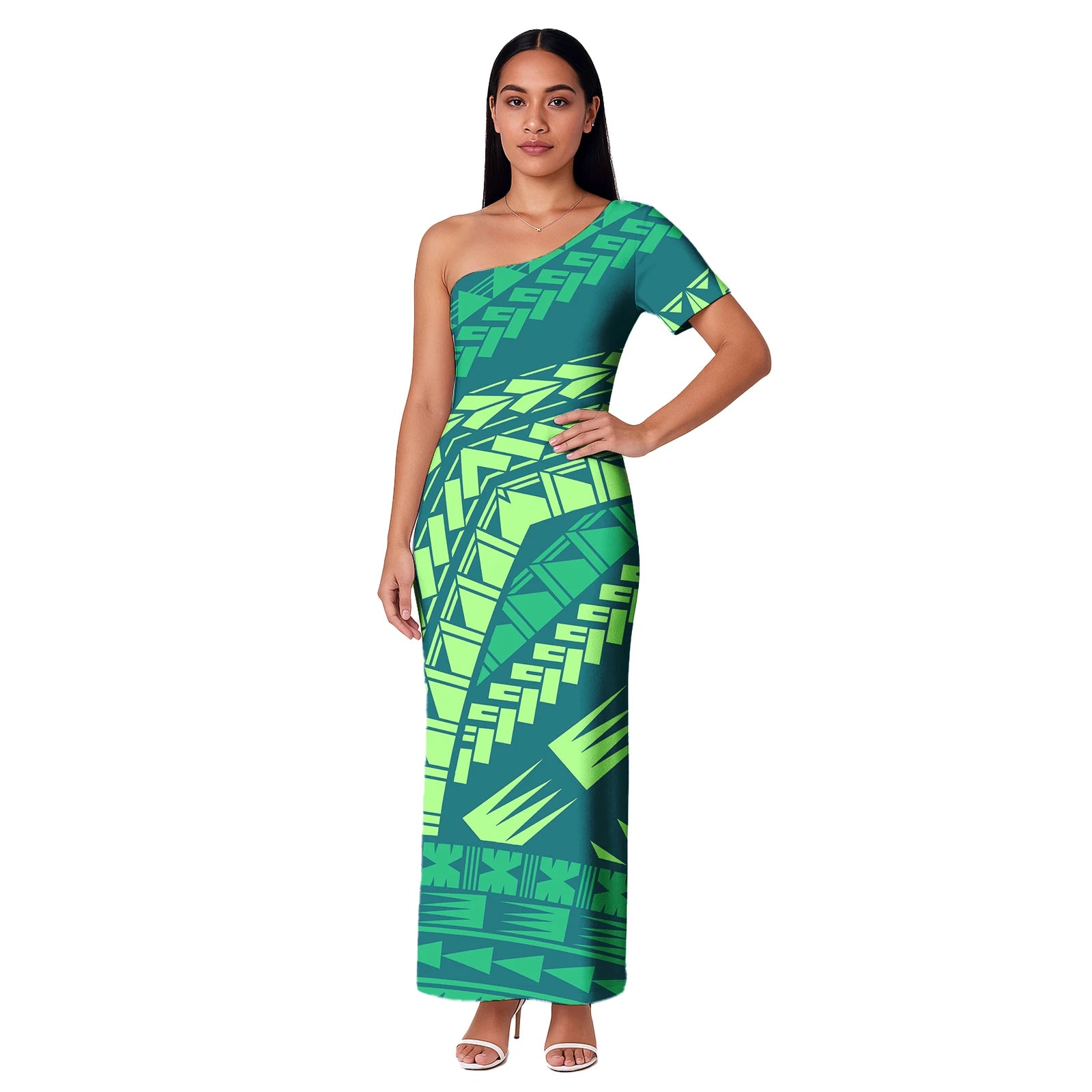 Ladies Dresses Polynesian Tribal Designs Sexy Hawaiian Tropical Printed Casual Dress New Plus Size Gowns Women
