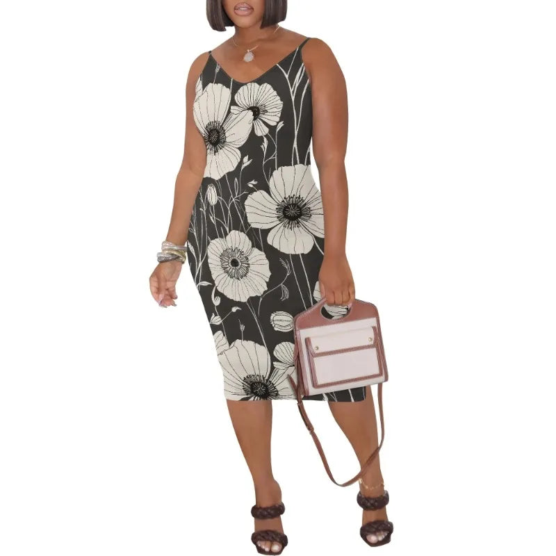 Vestido corto de verano para mujer, talla grande, sin mangas, estilo playero, holgado, informal 