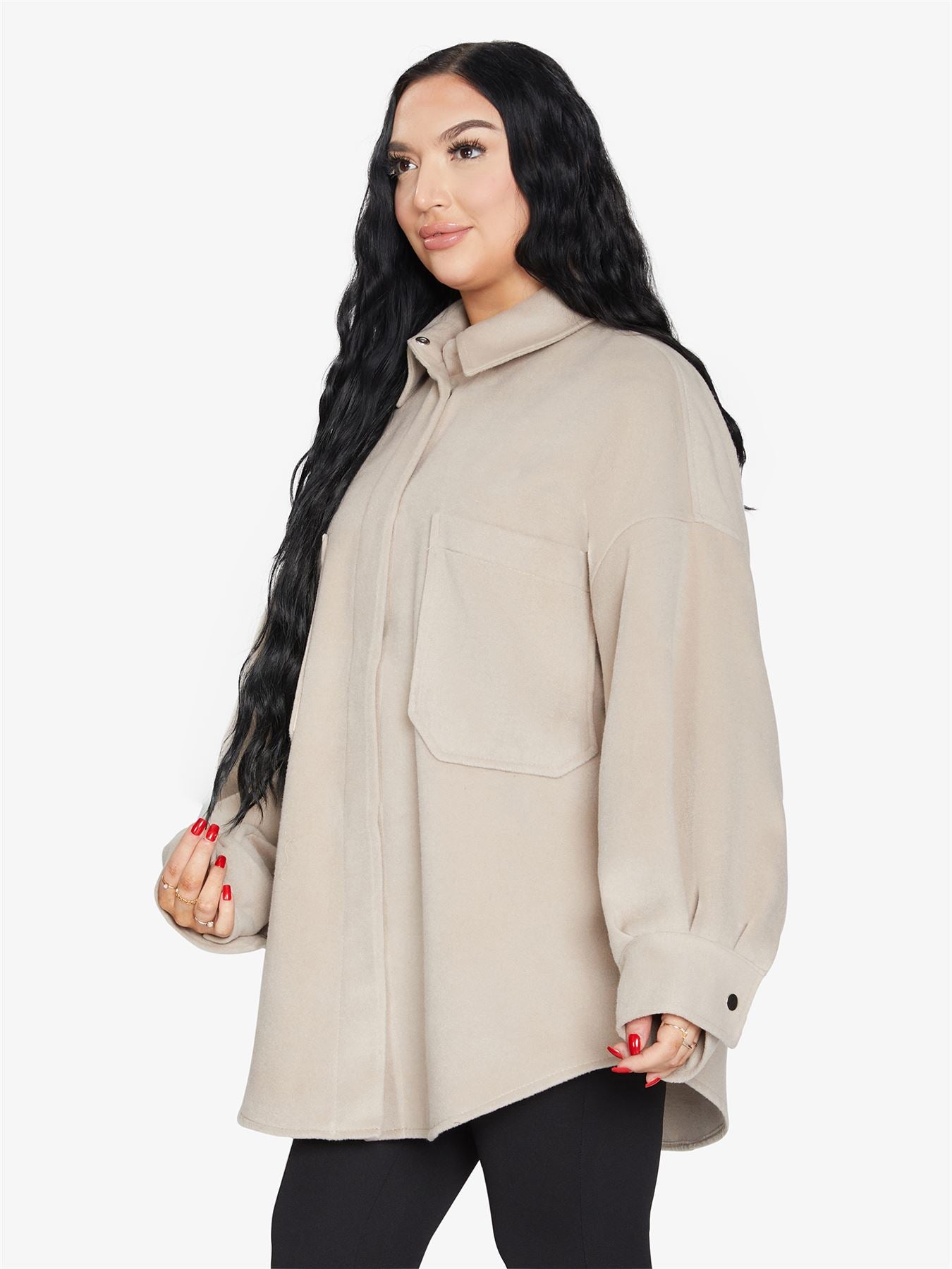 Chaqueta con bolsillo de parche de gran tamaño