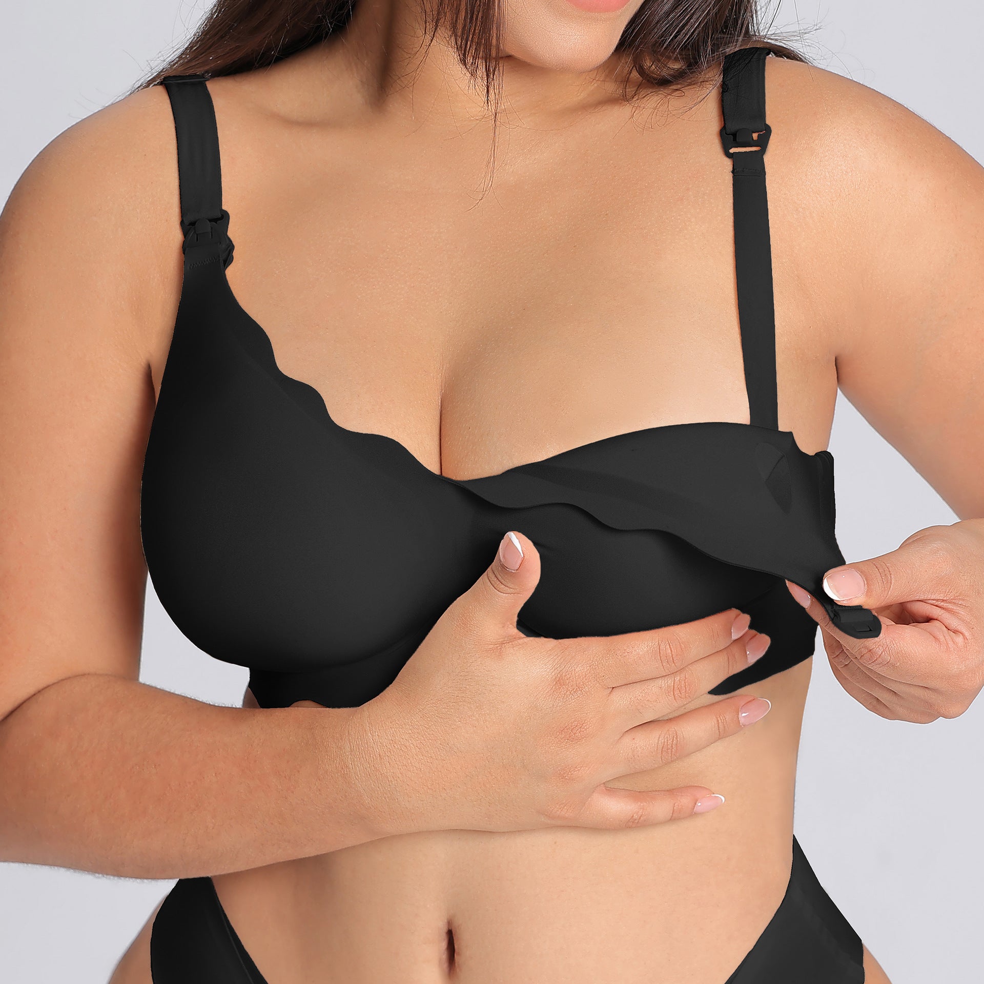 Wire-Free Side Support Lifting Underwire-Free Gel Seamless Nursing Underwear Customized