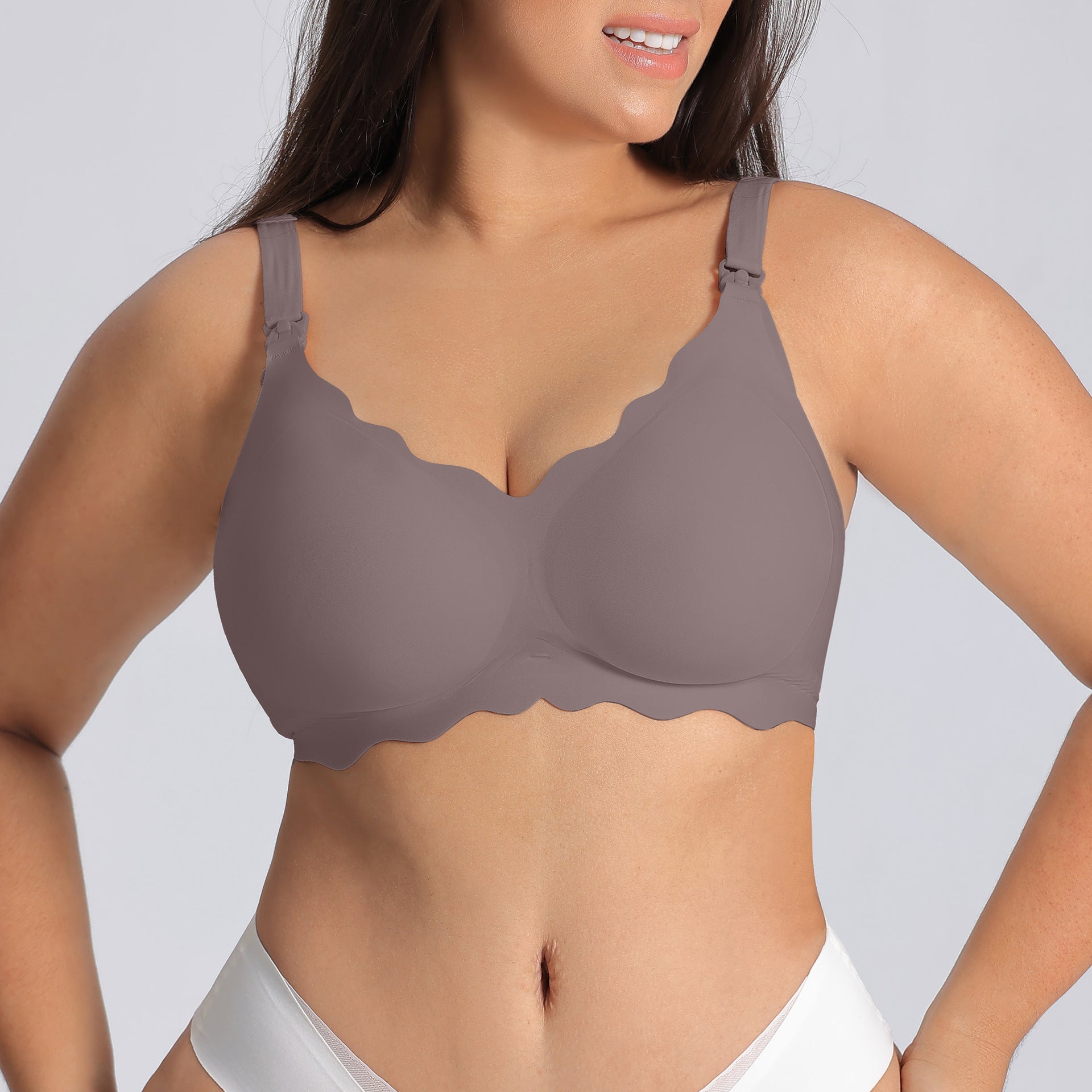 Wire-Free Side Support Lifting Underwire-Free Gel Seamless Nursing Underwear Customized
