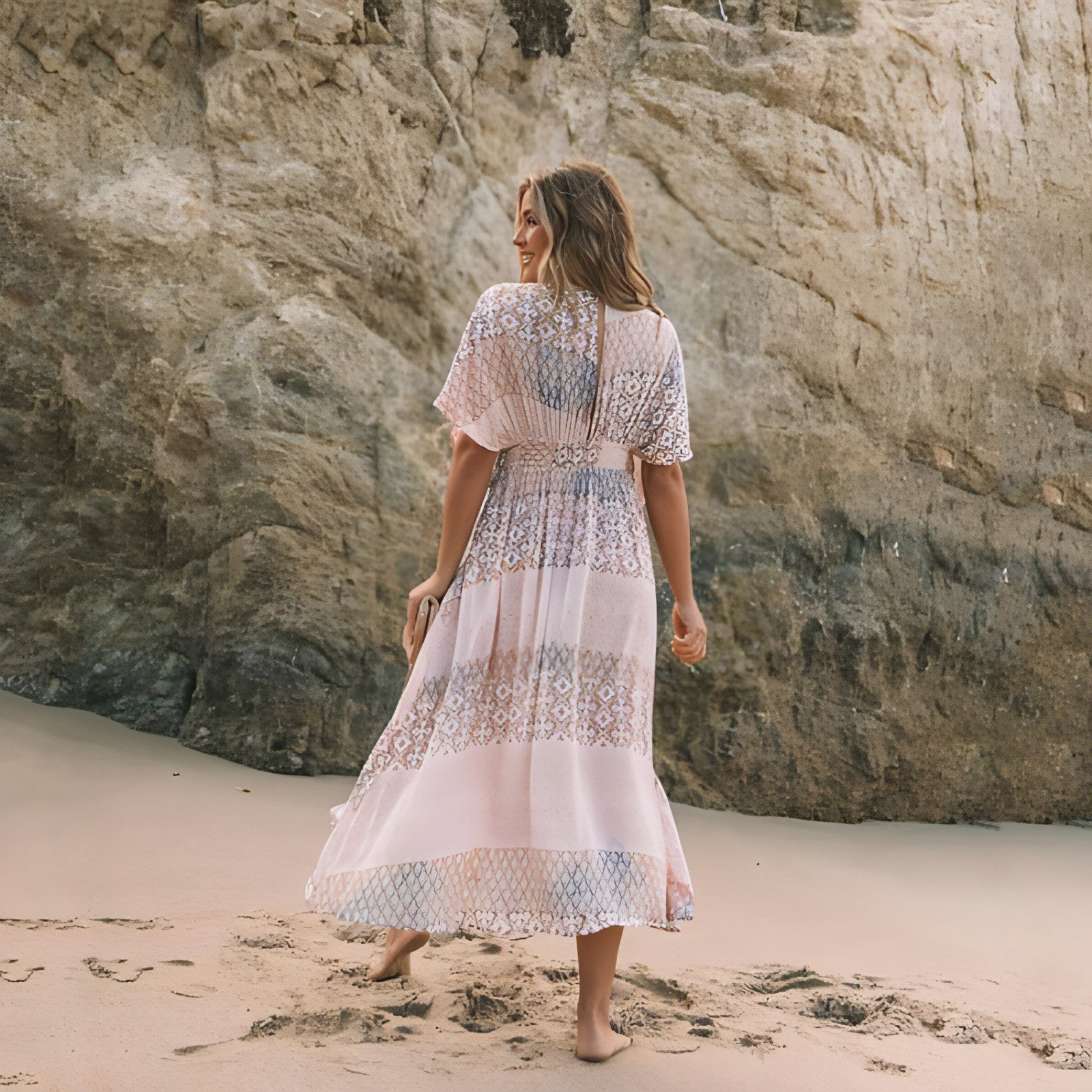 Robe imprimée printemps tendance pour femme
