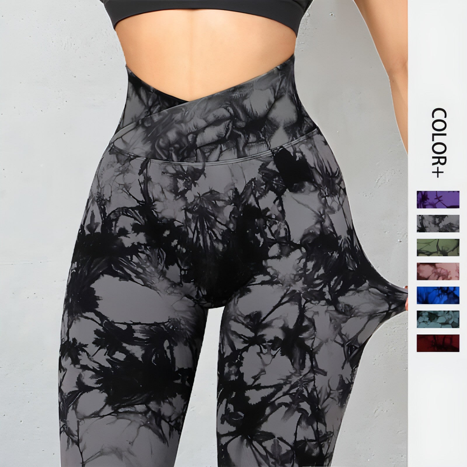 Seamless Tie Dye Leggings Women Yoga Pants Push Up Sport Fitness