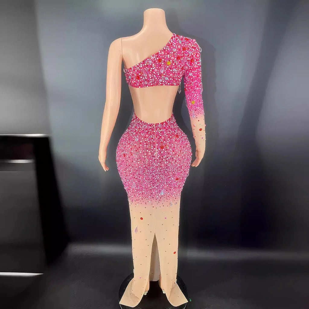 Vestido de noche con corte de perlas y diamantes de imitación, Vestidos Elegantes ajustados de cumpleaños clásicos para Mujer, Knie Lange Party Kleider 