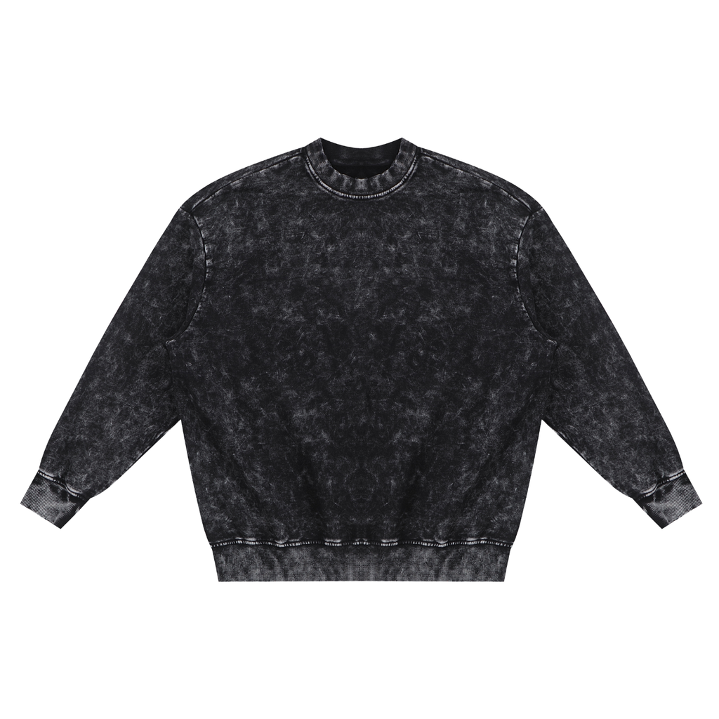 Snow Washed Hand-Frayed Sweatshirt