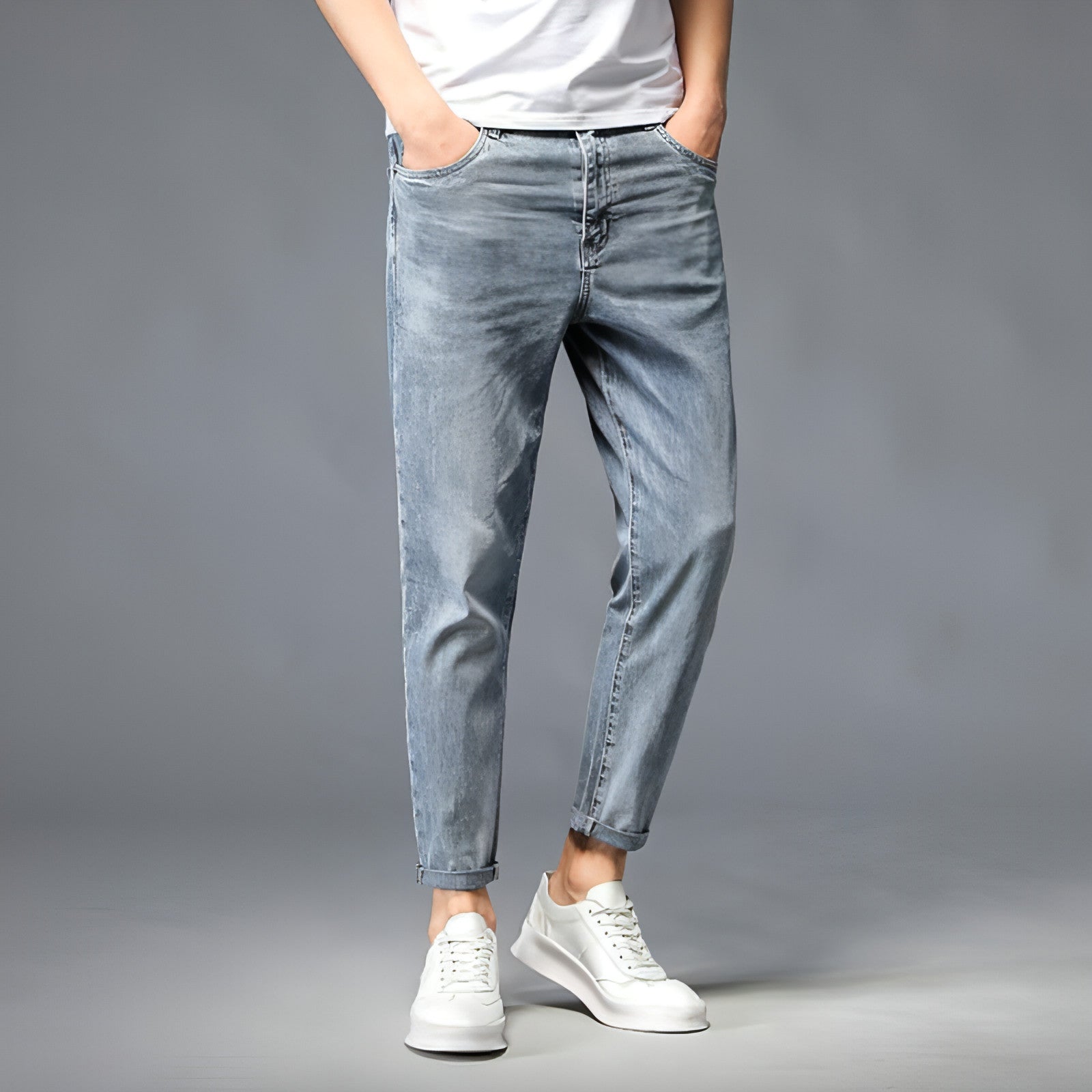 UrbanEase™ Small Feet Jeans Straight-Leg Pants Men