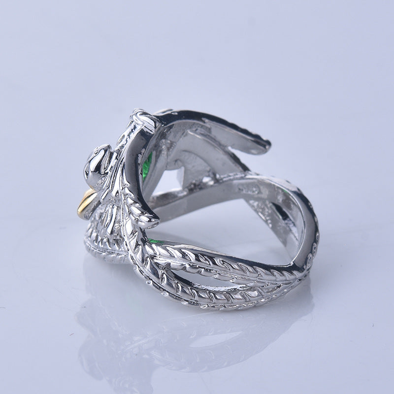 Plated with s925 Silver Mighty Ring, Aragon Ring, Barakh Ring, European and American Ins Two tone Ring