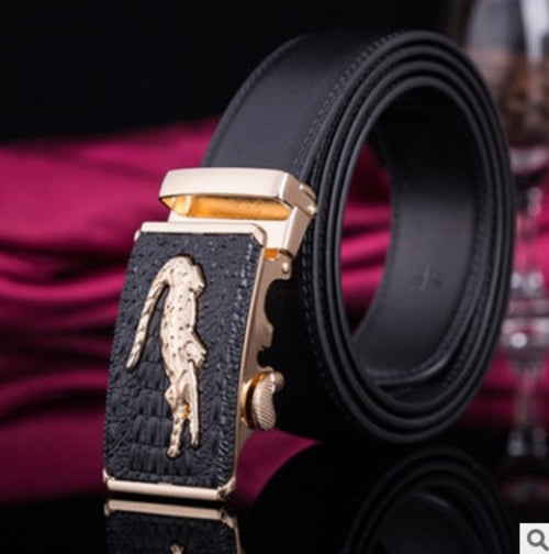 Men's leather factory direct belt buckle leather belt men's automatic