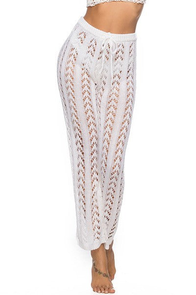 Knit cover up pants