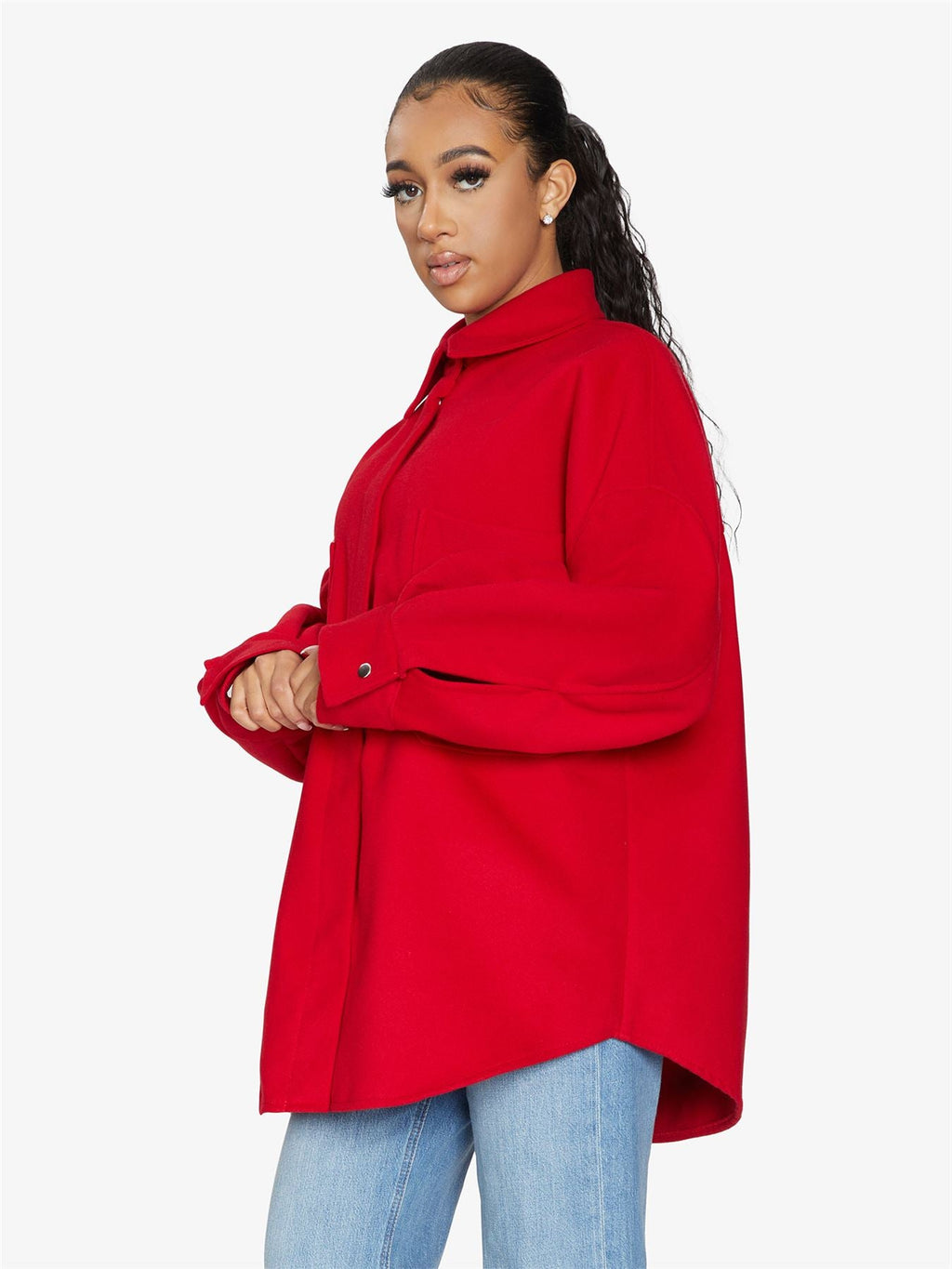 Chaqueta con bolsillo de parche de gran tamaño