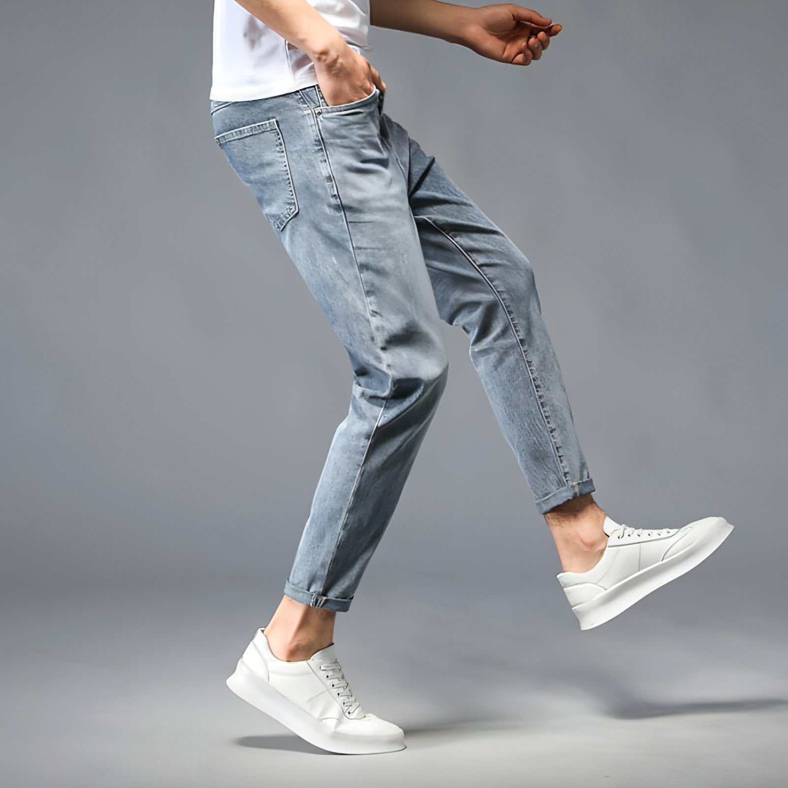UrbanEase™ Small Feet Jeans Straight-Leg Pants Men