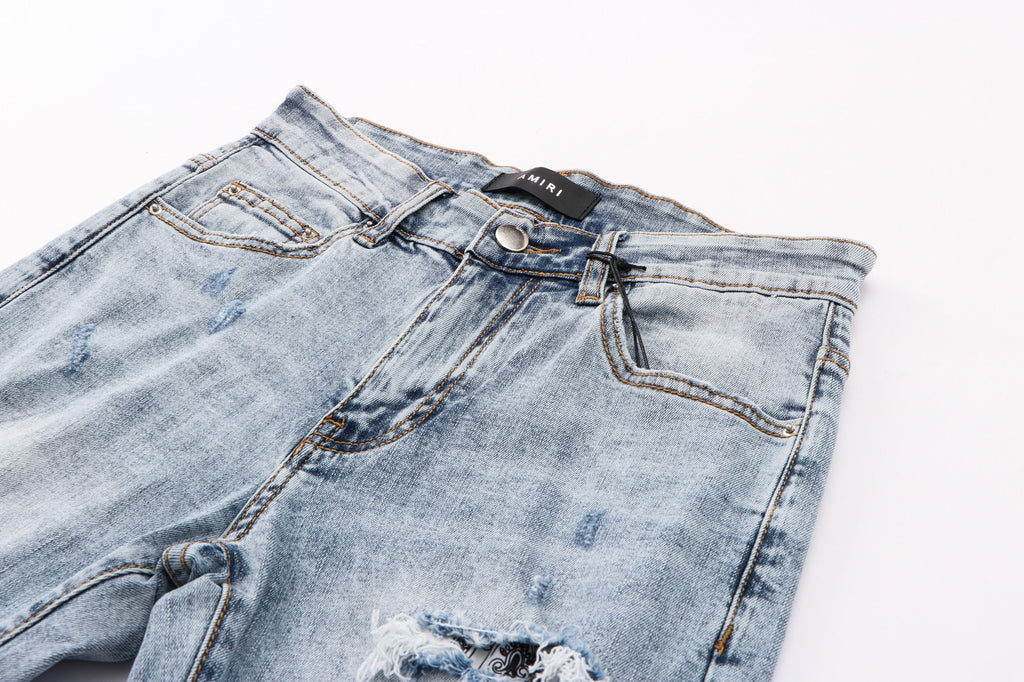 UrbanEase™ Trendy Men's Jeans – Slim Fit, Handmade