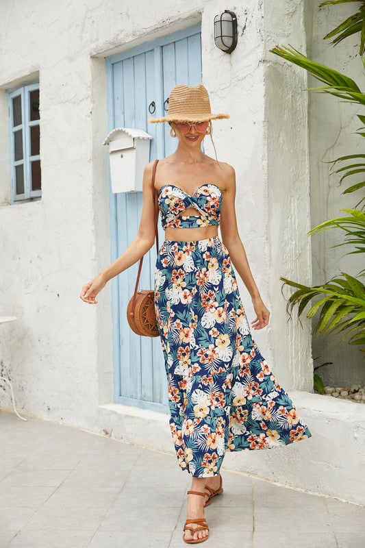 WOMEN'S LONG SKIRT 2 PCS SET