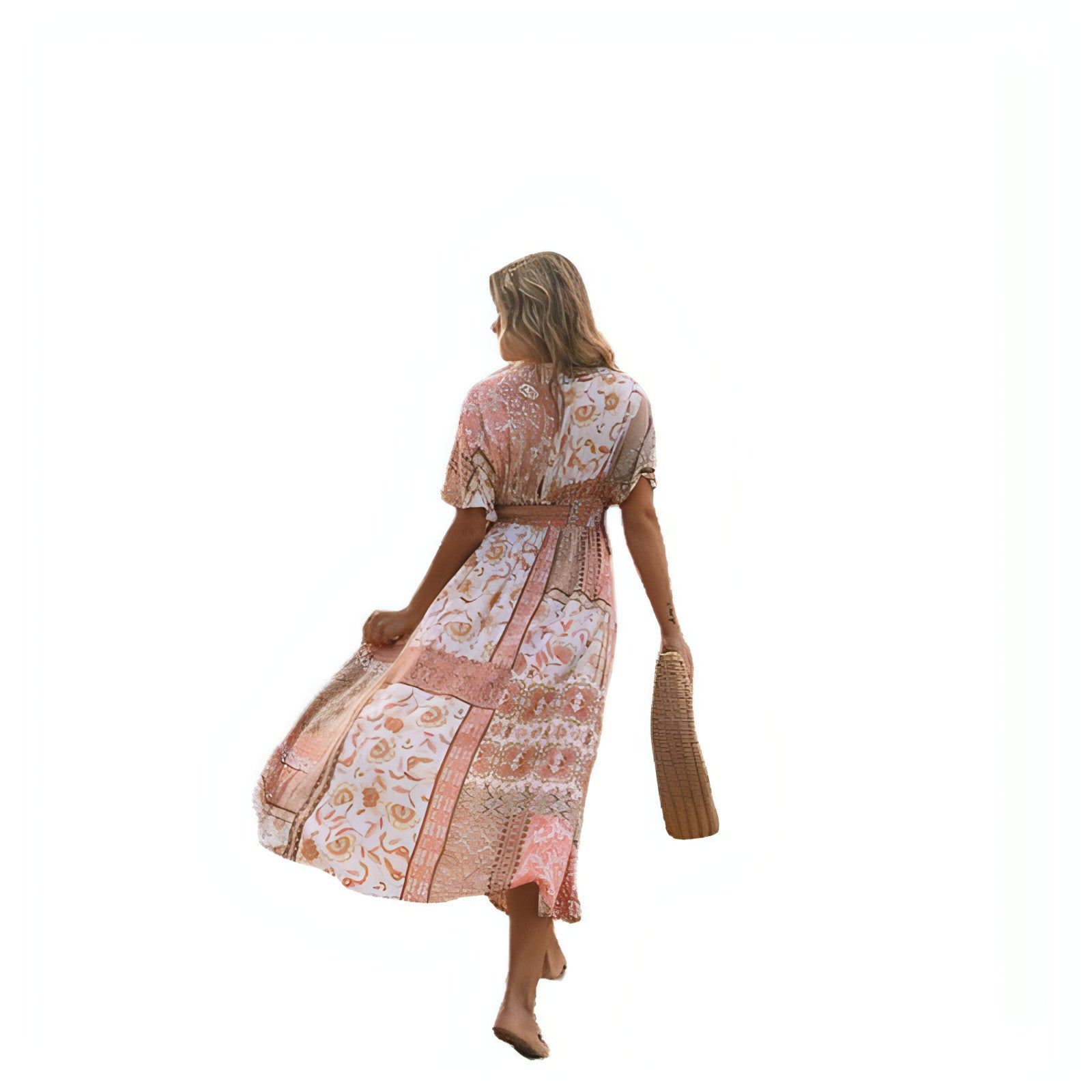 Robe imprimée printemps tendance pour femme