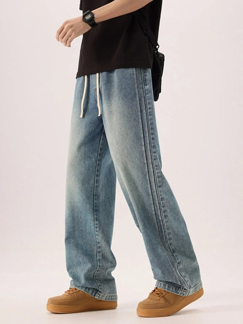 Men's Plus Size Wide Leg Jeans