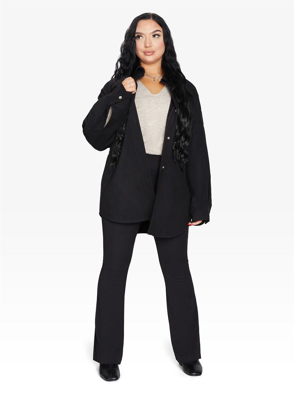 Chaqueta con bolsillo de parche de gran tamaño