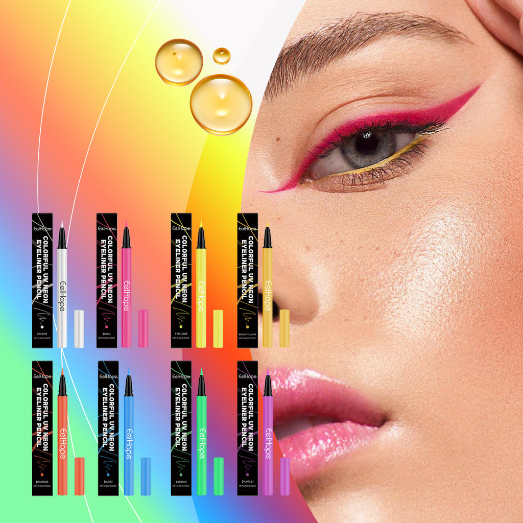 Eelhope Party Neon Liquid Eyeliner (Orange-Red) Is Smooth, Flowing, Long-Lasting And Easy To Apply, Making It Perfect For Party Party Eye Makeup