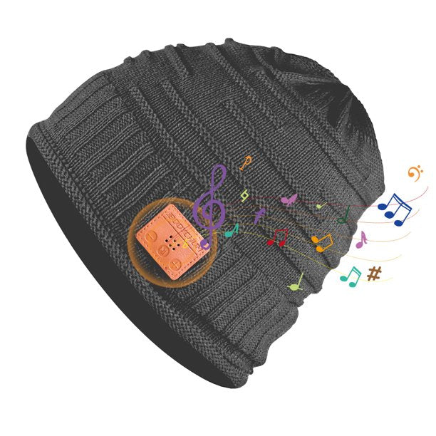 Gorro musical para hombre y mujer, gorro de punto con Bluetooth incorporado 