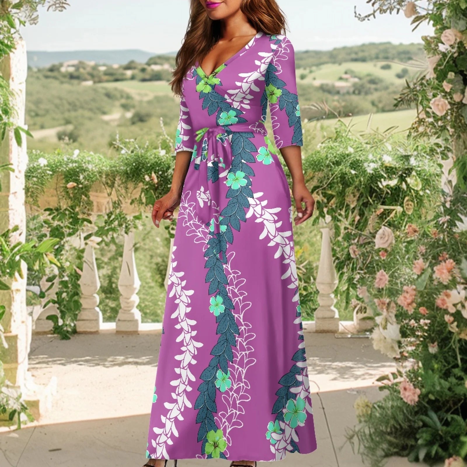 Hawaii Festival Celebration Puakenikeni Lei Dress 2025 | Premium Custom POD Service | Resort Bestseller Island Style