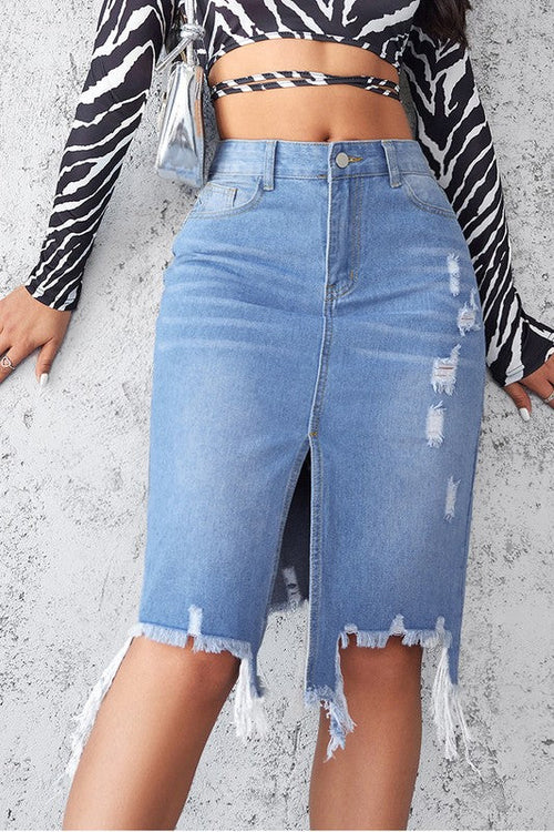 WOMEN FASHION DENIM SKIRT