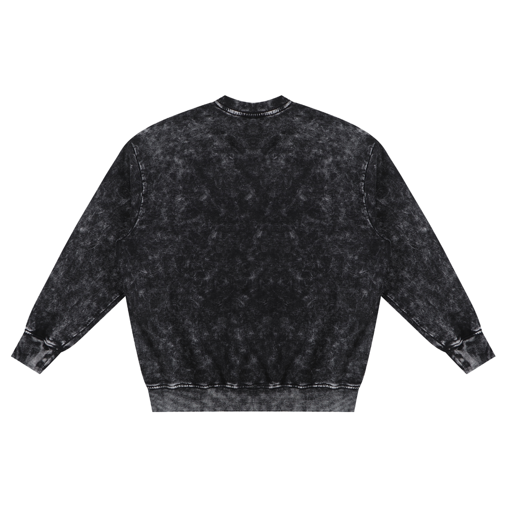 Snow Washed Hand-Frayed Sweatshirt