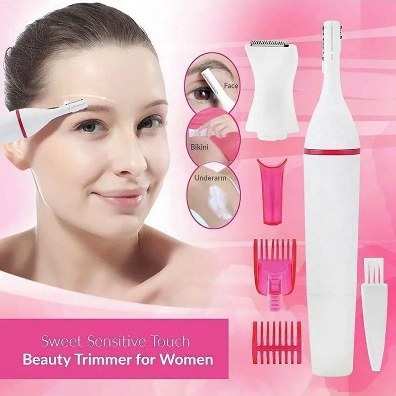 Tondeuse à sourcils électrique multifonctionnelle 5 en 1 pour femmes, appareil d'épilation portable pour les voyages, rasoir corporel complet