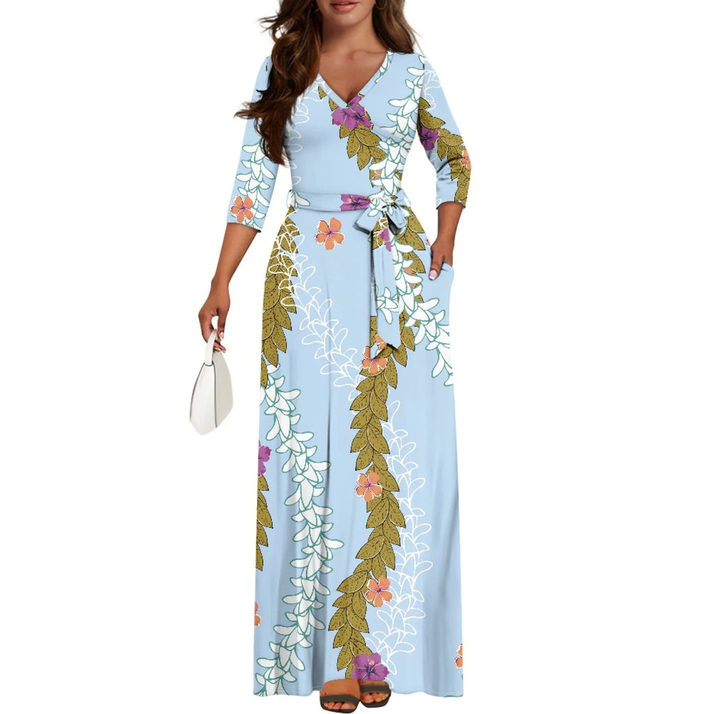 Hawaii Festival Celebration Puakenikeni Lei Dress 2025 | Premium Custom POD Service | Resort Bestseller Island Style