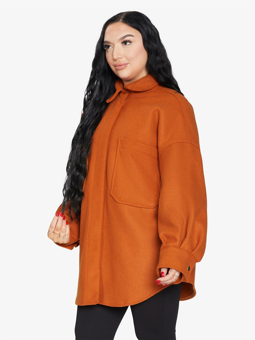 Chaqueta con bolsillo de parche de gran tamaño