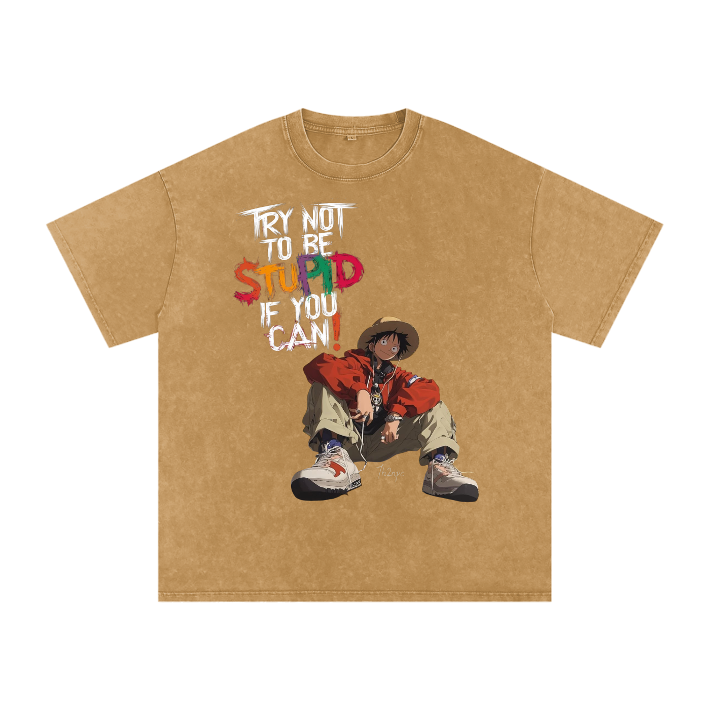 Snow Washed Oversized Cotton T-Shirt