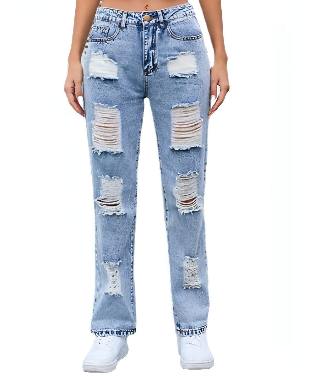 DenimDare™ – Washed Ripped Slim Jeans