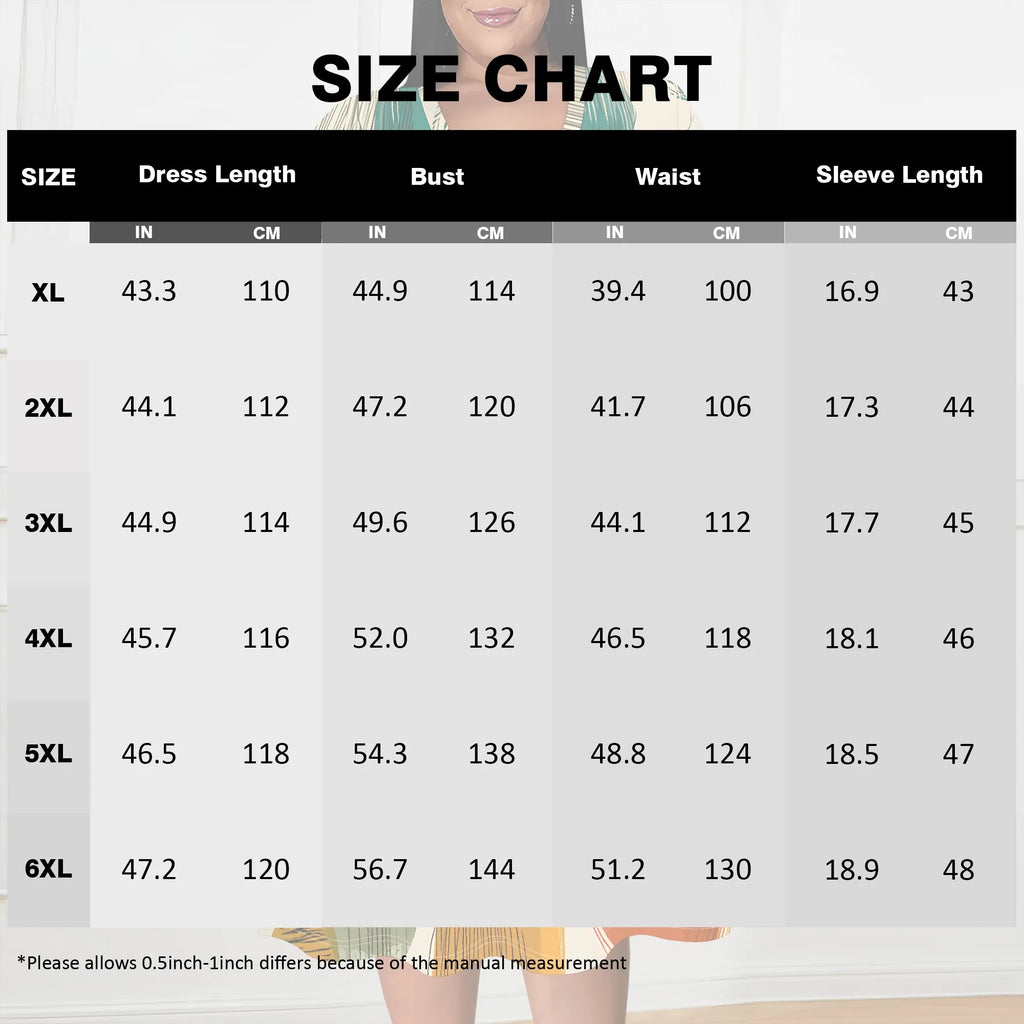 Plus Size V-Neck Wrap Midi Dress Abstract Dot Print Artistic Style Half Sleeve Summer Look