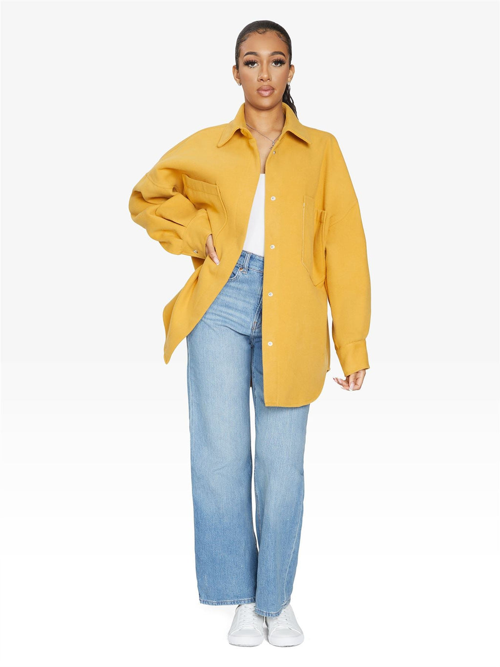 Chaqueta con bolsillo de parche de gran tamaño