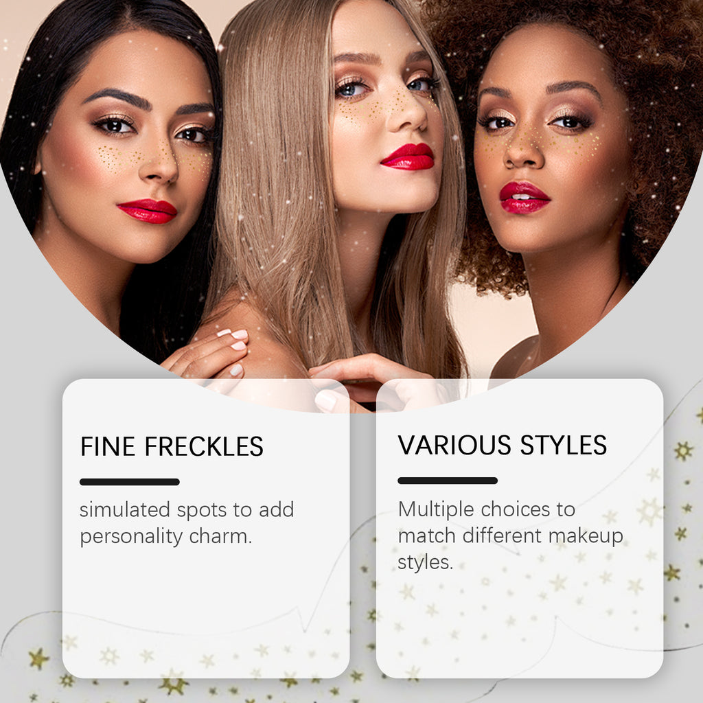 Eelhope Party Freckle Tattoo Stickers Create Natural Freckle Makeup Makeup Stickers With Glitter Spot Tattoos