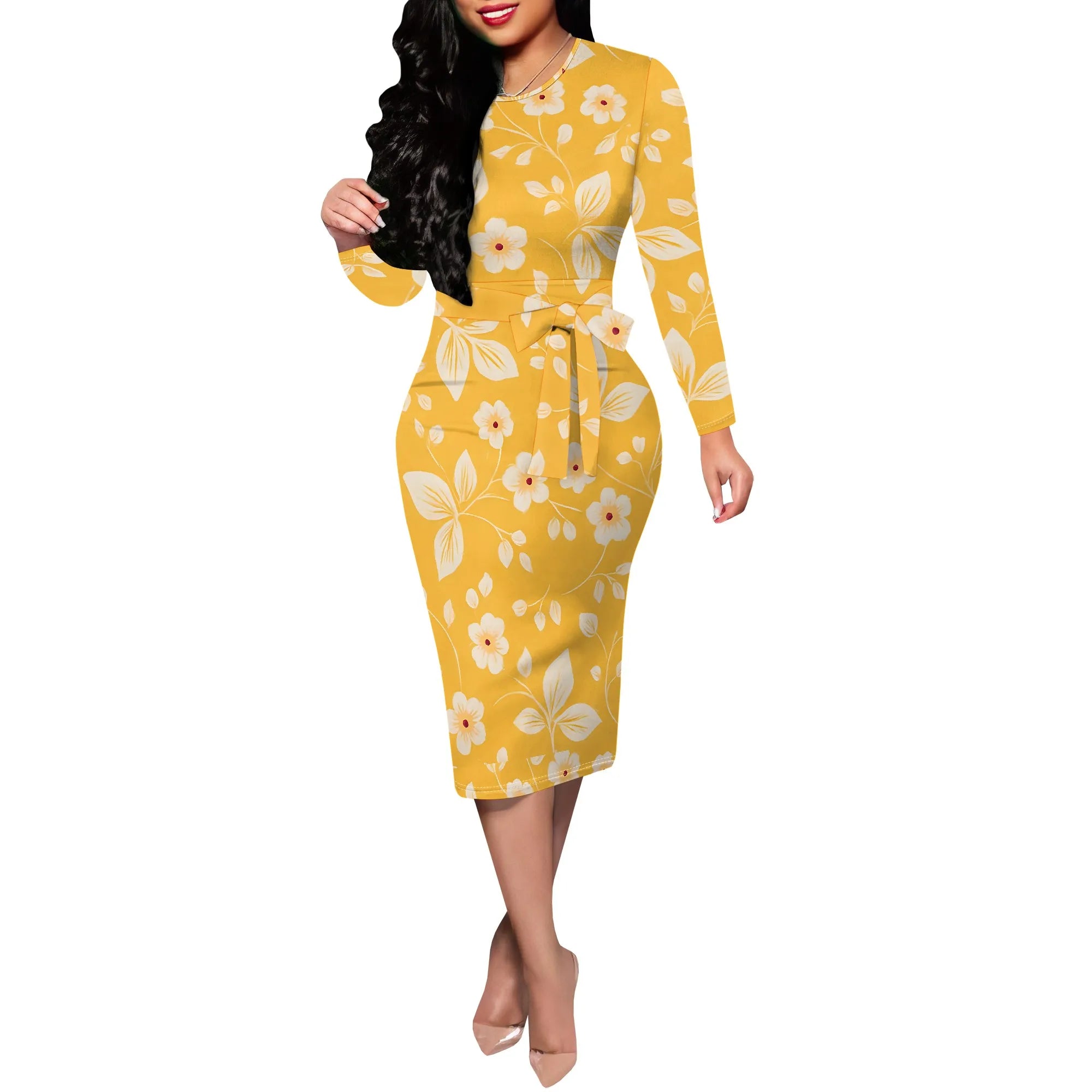 Women's Formal Church Dresses Elegant Midi Dress Office Pencil Dress for Work Funeral Cocktail Dresses