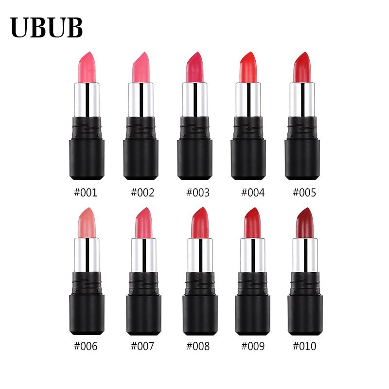 UBUB Rouge à lèvres hydratant waterproof et onctueux, fini velours luxueux, mat, longue tenue, lèvres sensuelles, cadeau beauté pour femme