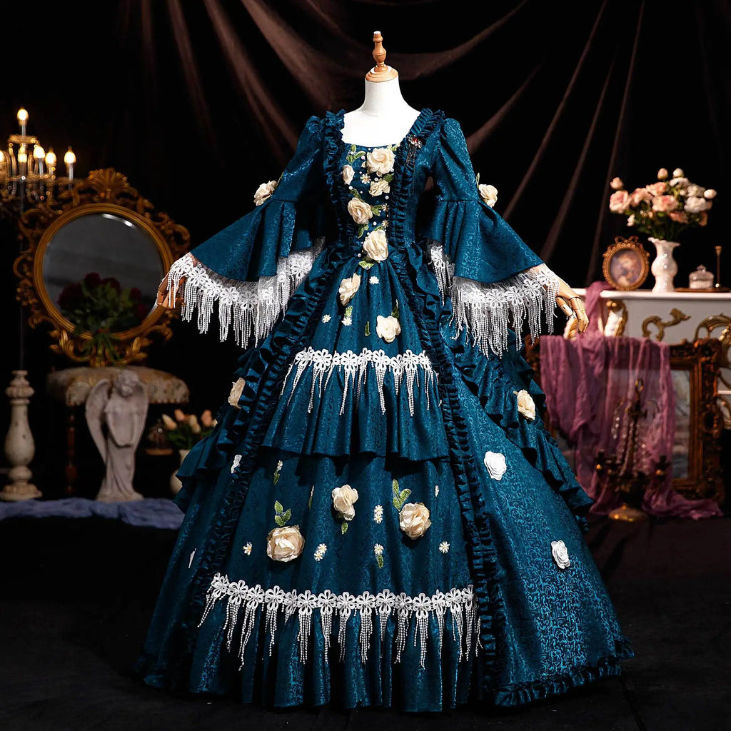 Vestido de gala estilo victoriano británico con temperamento de lujo, estilo princesa del bosque, corte francés, celebridades, banquetes, reuniones anuales 