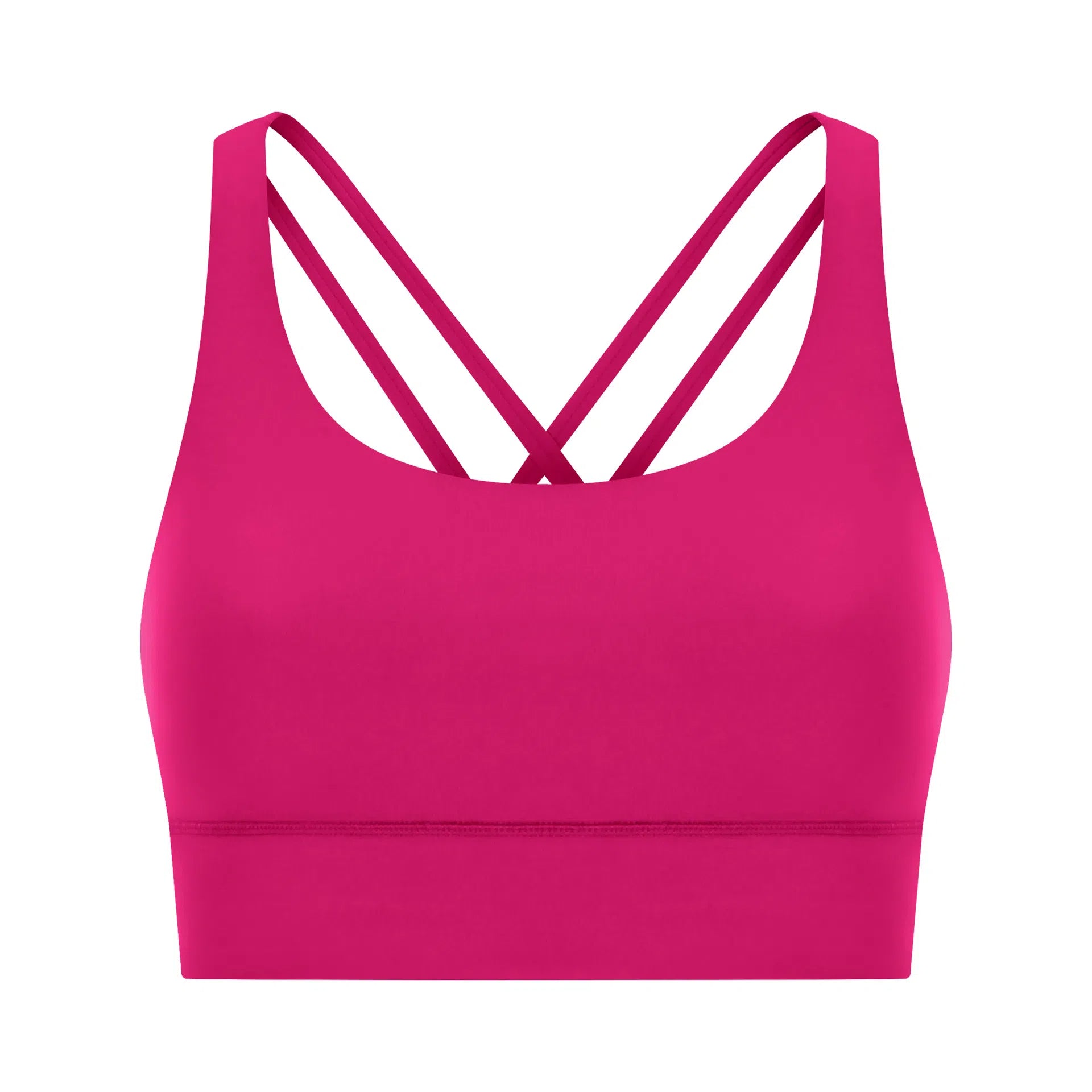 Cross back yoga bra brushed bare high-strength shock-absorbing gathering sports vest for women