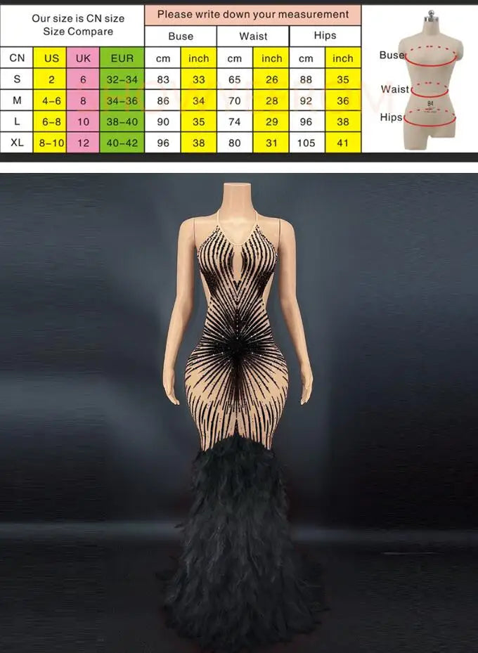 Products Blue Rhinestone Feather Dress Mesh Red Evening Elegant Evening Dresses Luxury Abito Da Cerimonia Donna Birthday Dresses