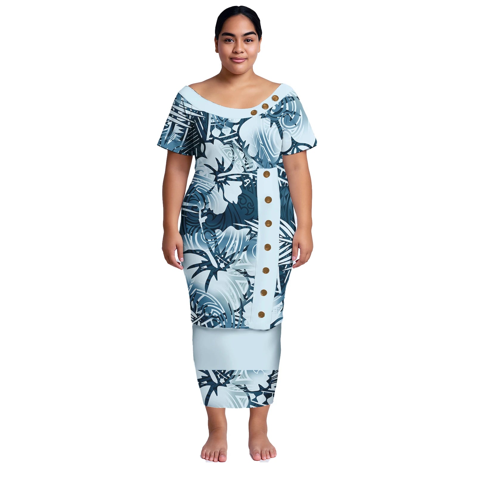 Conjunto de 2 piezas de camisa y falda para mujer, vestido de noche con estampado polinesio, ropa de talla grande con estampado personalizado, vestido informal de verano 