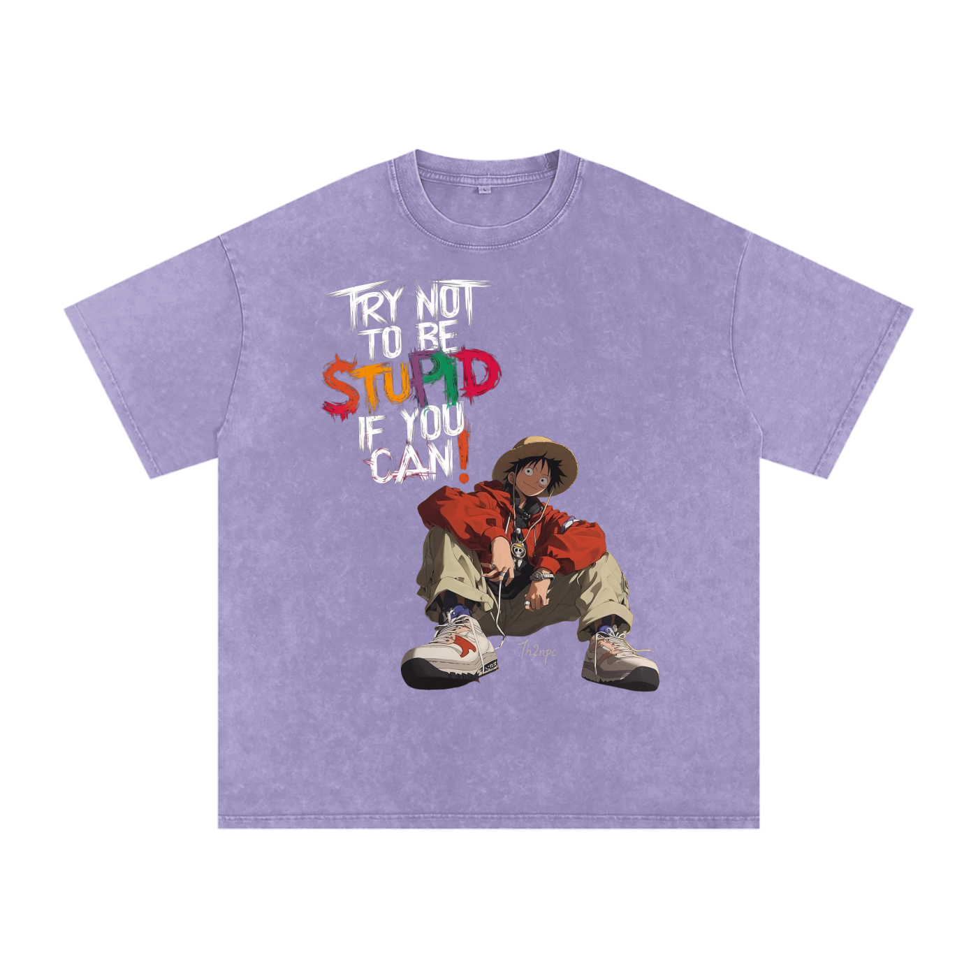 Snow Washed Oversized Cotton T-Shirt