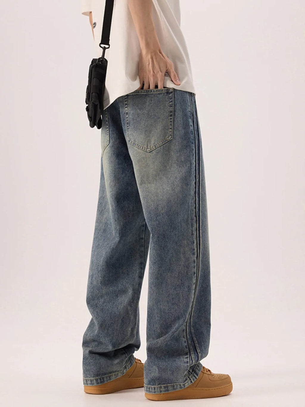 Men's Plus Size Wide Leg Jeans