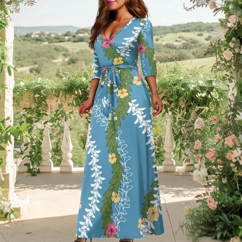 Hawaii Festival Celebration Puakenikeni Lei Dress 2025 | Premium Custom POD Service | Resort Bestseller Island Style
