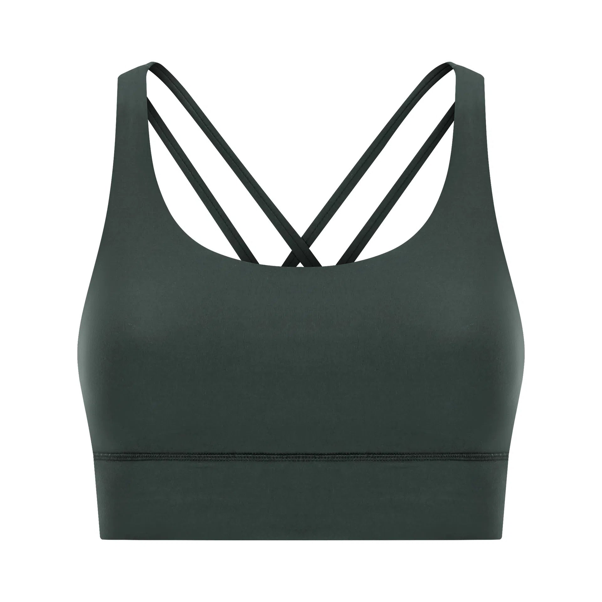 Cross back yoga bra brushed bare high-strength shock-absorbing gathering sports vest for women