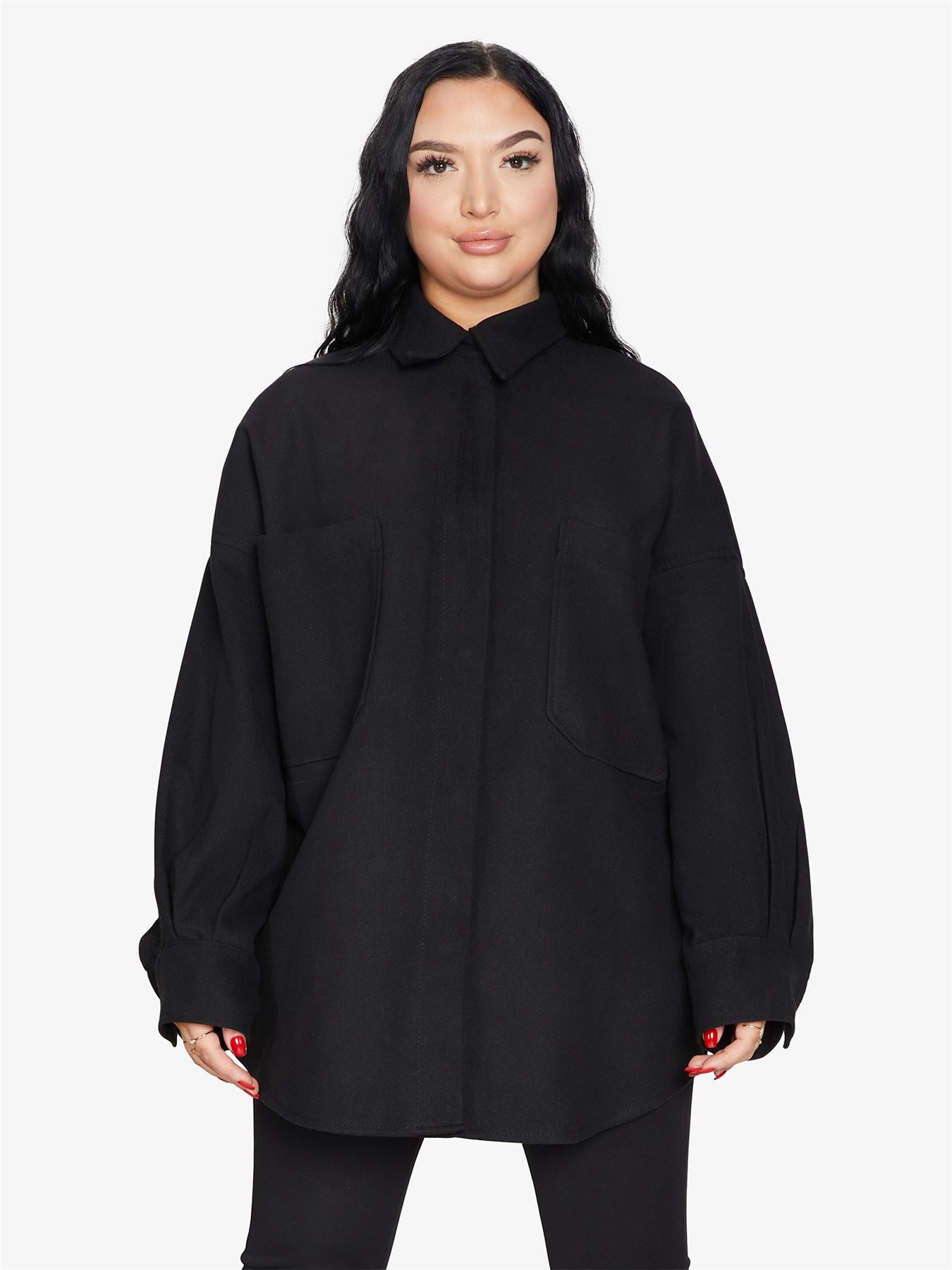 Chaqueta con bolsillo de parche de gran tamaño