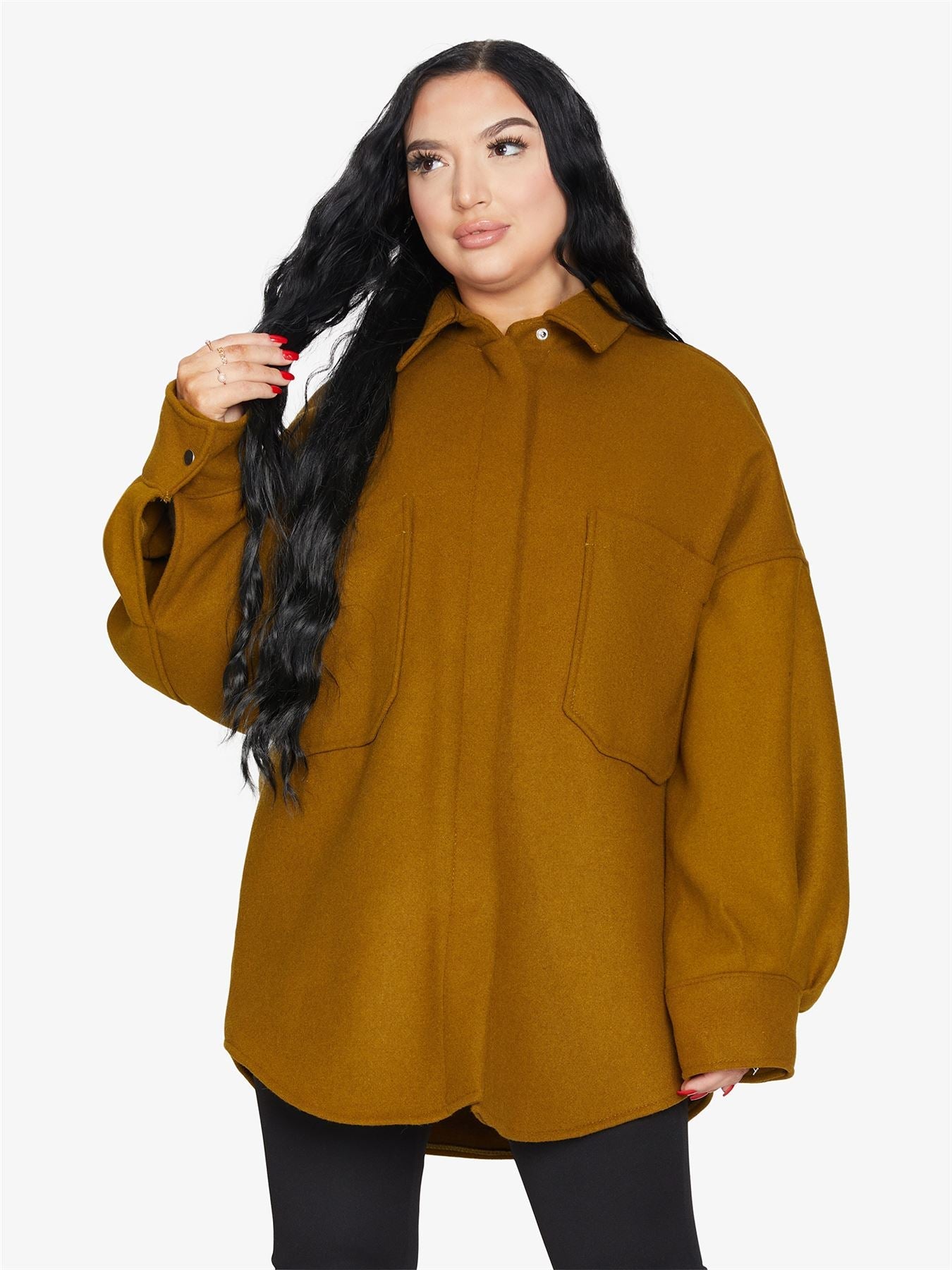 Chaqueta con bolsillo de parche de gran tamaño