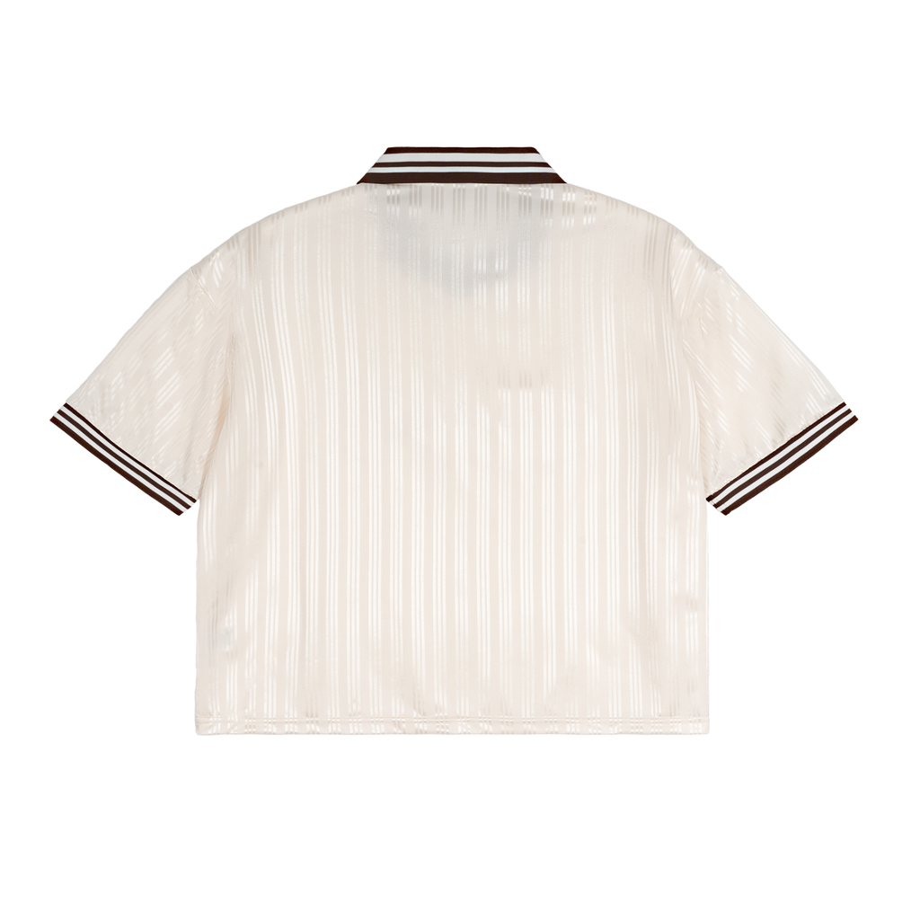 Contrast Stripes Polo Collar T-Shirt