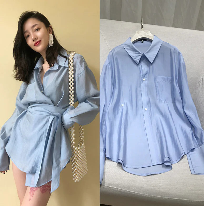 Off-Shoulder Shirt with Exposed Collarbone Design